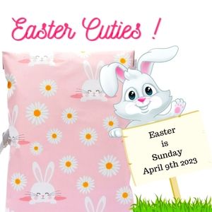 Poly mailers Bunnies and daisies 10x13 with cards